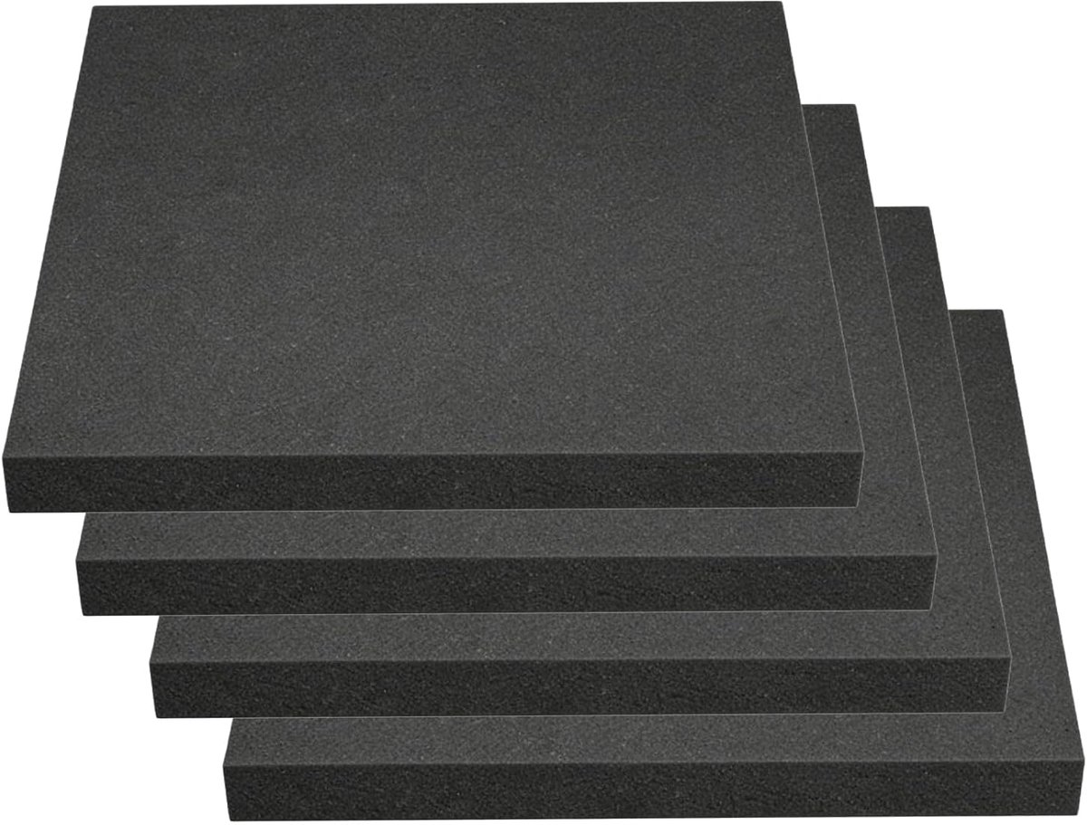 Schuimrubber op maat gesneden: 40 x 30 x 4 cm hoge dichtheid polyurethaanschuim schuim inlay, schokabsorberende isolatieplaten, duurzame schuimrubberen inleg, voor gereedschapskoffer