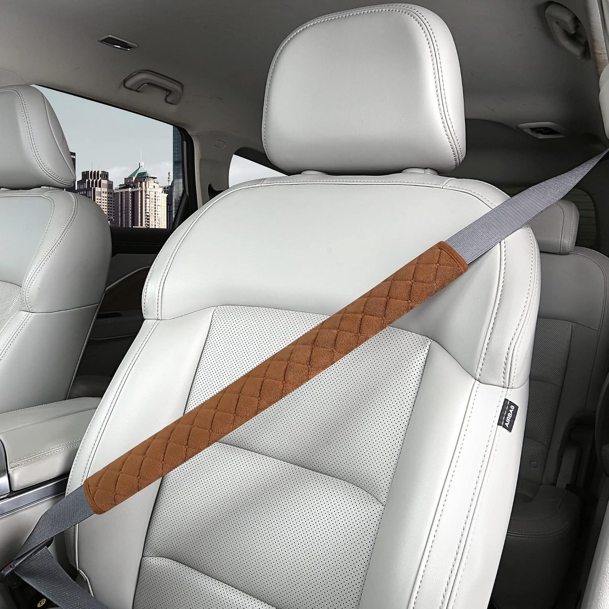 lange veiligheidsgordelhoezen voor volwassenen, kinderen, dames en heren, super zachte autogordelgordelkussen voor sedan SUV vrachtwagens, schoudernek borstbeschermer pad,