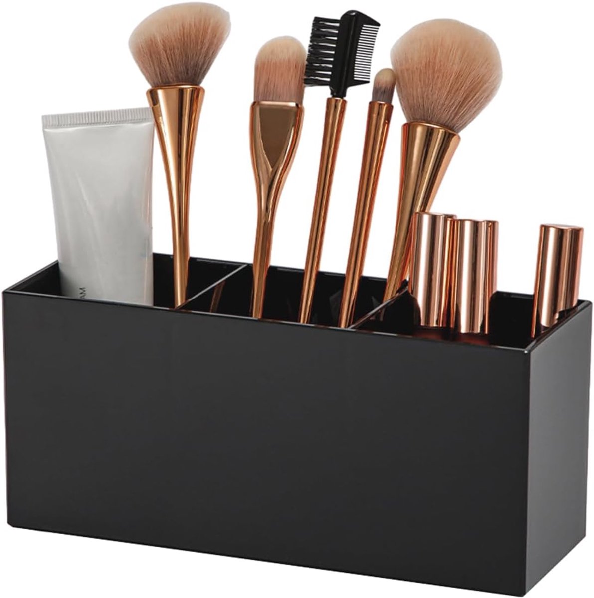 3 sleuven voor het opbergen van make-upkwasten, voor het opbergen | van make-upkwasten, houder voor make-upkwasten, acryl make-up organizer voor kwasten, eyeliner
