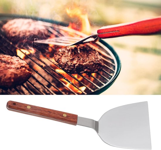 Spatels Rvs Hamburger Turner Schraper Pannenkoek Keuken Steak Gebakken Schop Metalen Bakplaat Spatel (120MM) — afbeelding 3