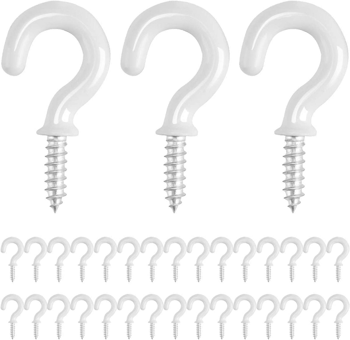 Haken wit, 1/2 inch plafondhaken om te schroeven