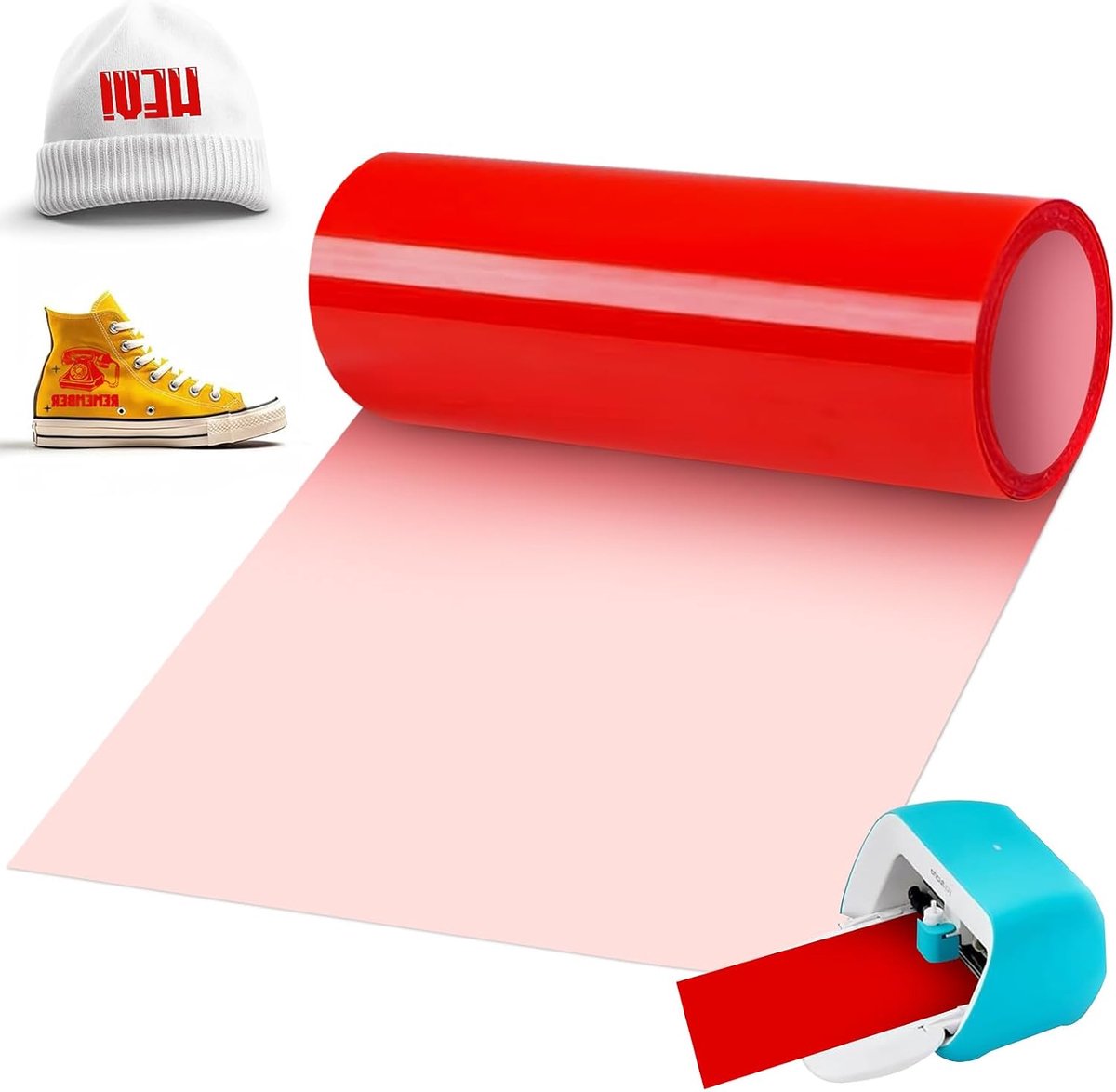 Iron on voor Cri-cut Joy, 14x200cm | PU-thermotransfervinyl flexibele voor Strijkbare, Stoffen, T-shirts