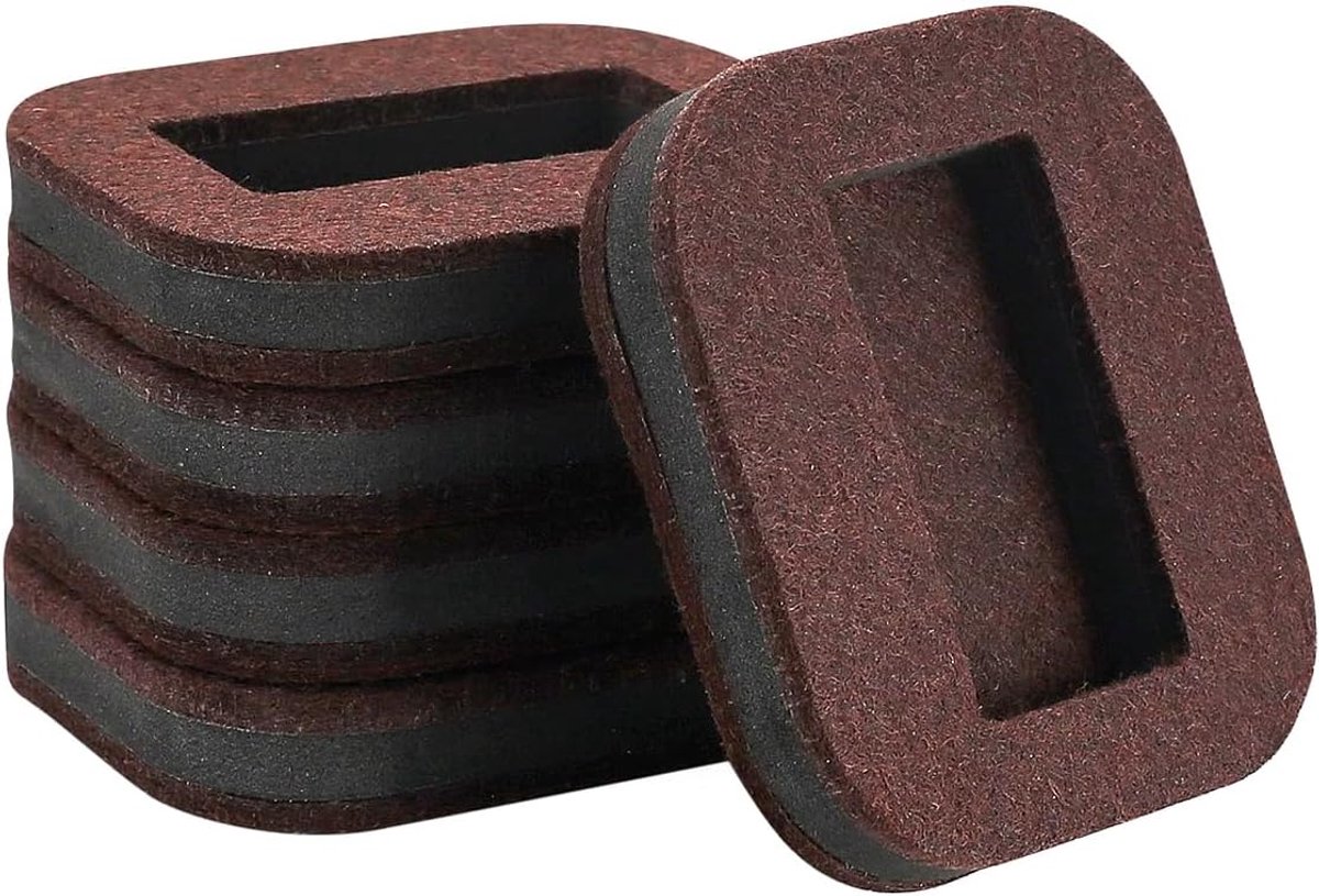 5 stuks vilten meubelonderzetters bureaustoel wielstoppers bed bank wieltjes caster cups, antislip glijders voor houten en hardhouten vloeren, kraspreventie geluidsreductie