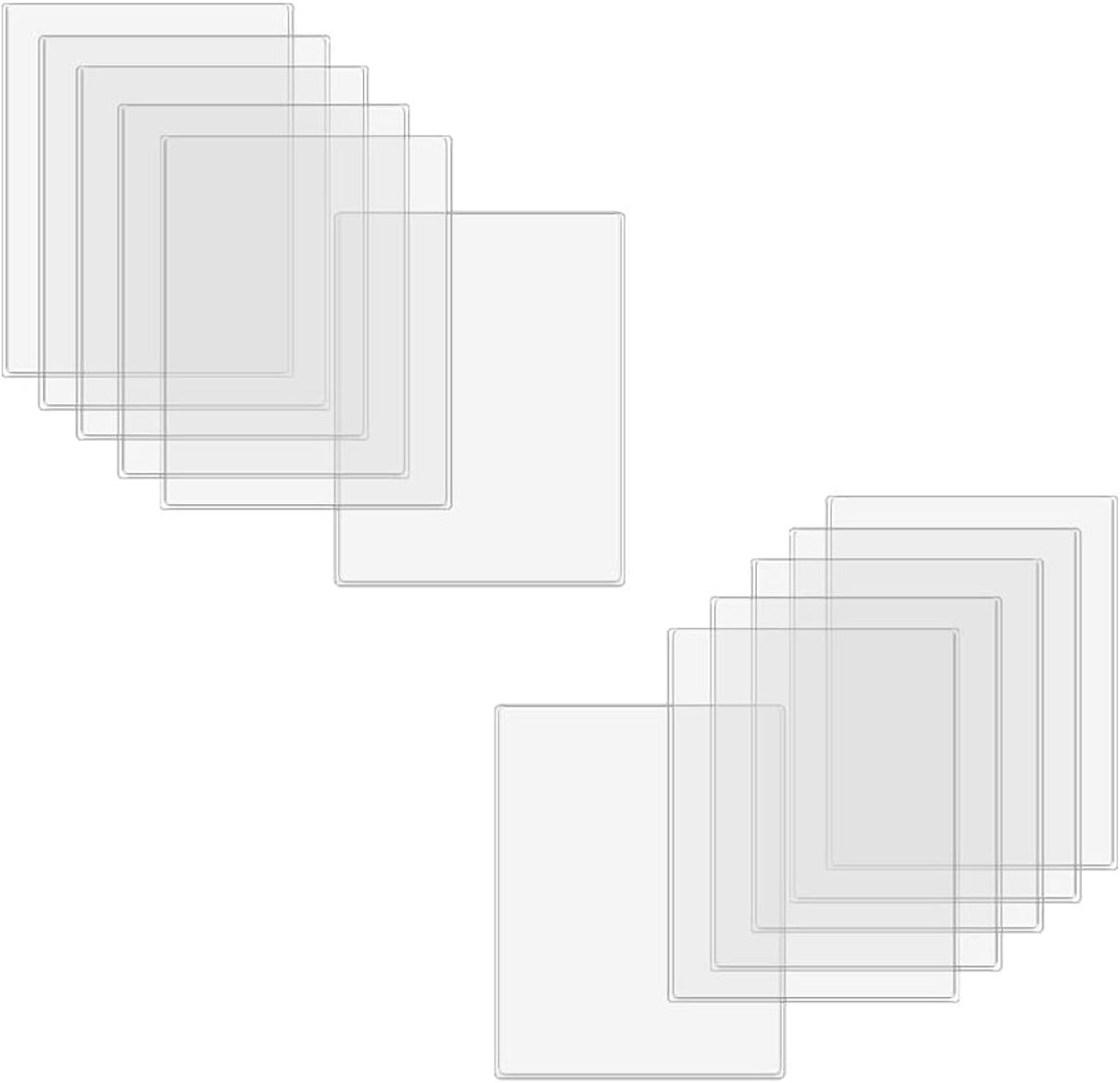 12Stuks A5 Transparante Paginabeschermers,voor thuis,school,kantoor | Hard PVC, 21,6 x 14,6cm, staand, transparant, waterdicht,stofdicht,herbruikbaar,voor het beschermen en ordenen van documenten