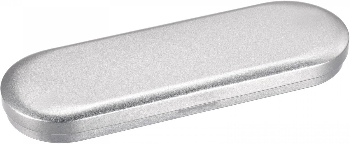 sourcing map 2 stuks roestvrij metalen blikjes metalen blikjes metalen blikjeshouder houder met scharnierdeksel 6,89 inch x 2,36 inch x 0,71 inch zilverkleurig