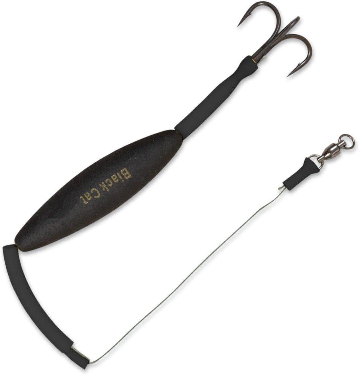 Vissysteem voor Waller 80 cm - Worm voorkant - 1 haak 2/0 - Perfect voor wormbundels - SnelShoppen