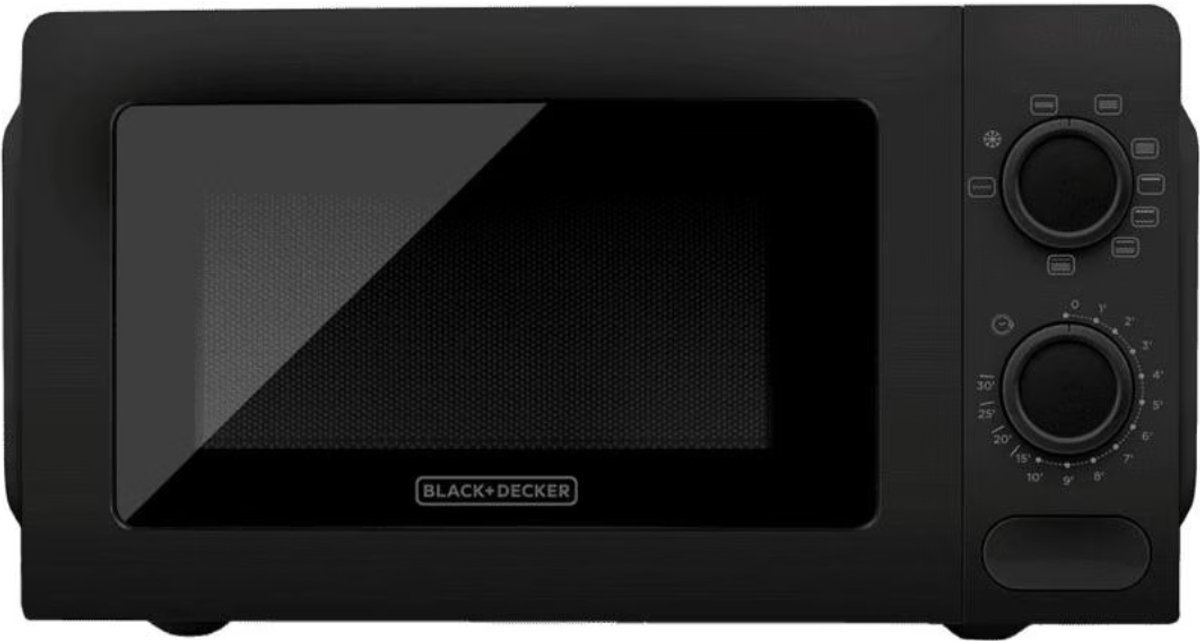 BLACK+DECKER - Vrijstaand Magnetron met Grillfunctie 23L – Digitaal Display – 9 Automatische Programma’s – Ontdooifunctie – Timer – 700W – Zwart