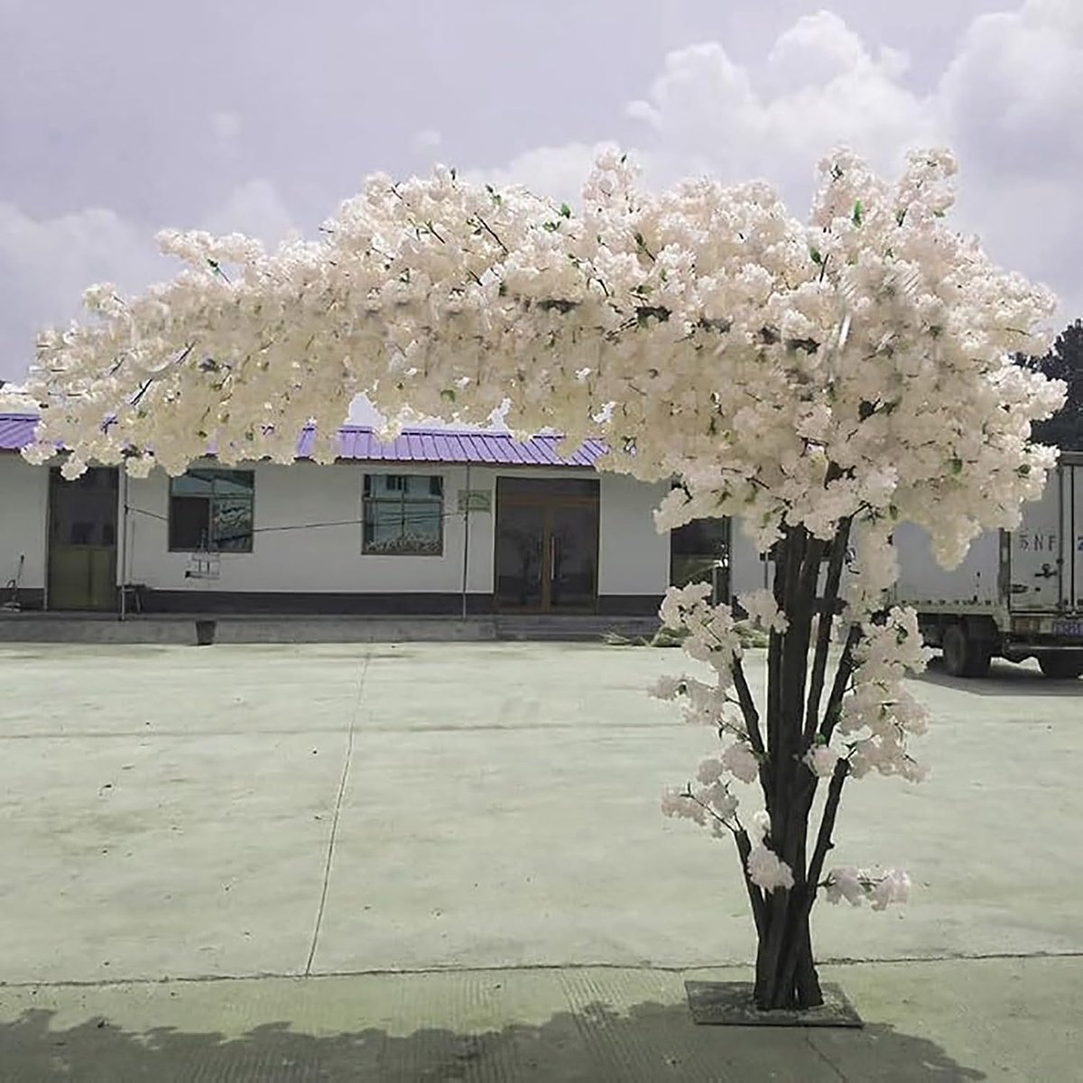 Kunstmatige Kers/Perzik Bloesem Bomen Japanse Handgemaakte Witte Boom Wensboom Indoor Outdoor Home Office Party Bruiloft,1.2M
