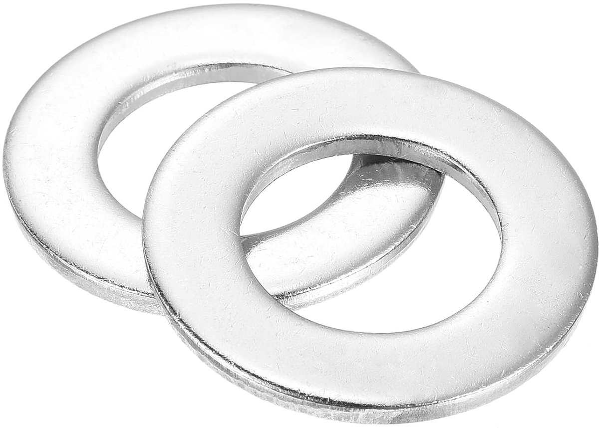 Platte schijven 304 roestvrij staal 20,624 mm binnendiameter x 50,8 mm buitendiameter x 3,759 mm dikte voor schroeven en bouten fabrieken keukens en buitenbouw zilver