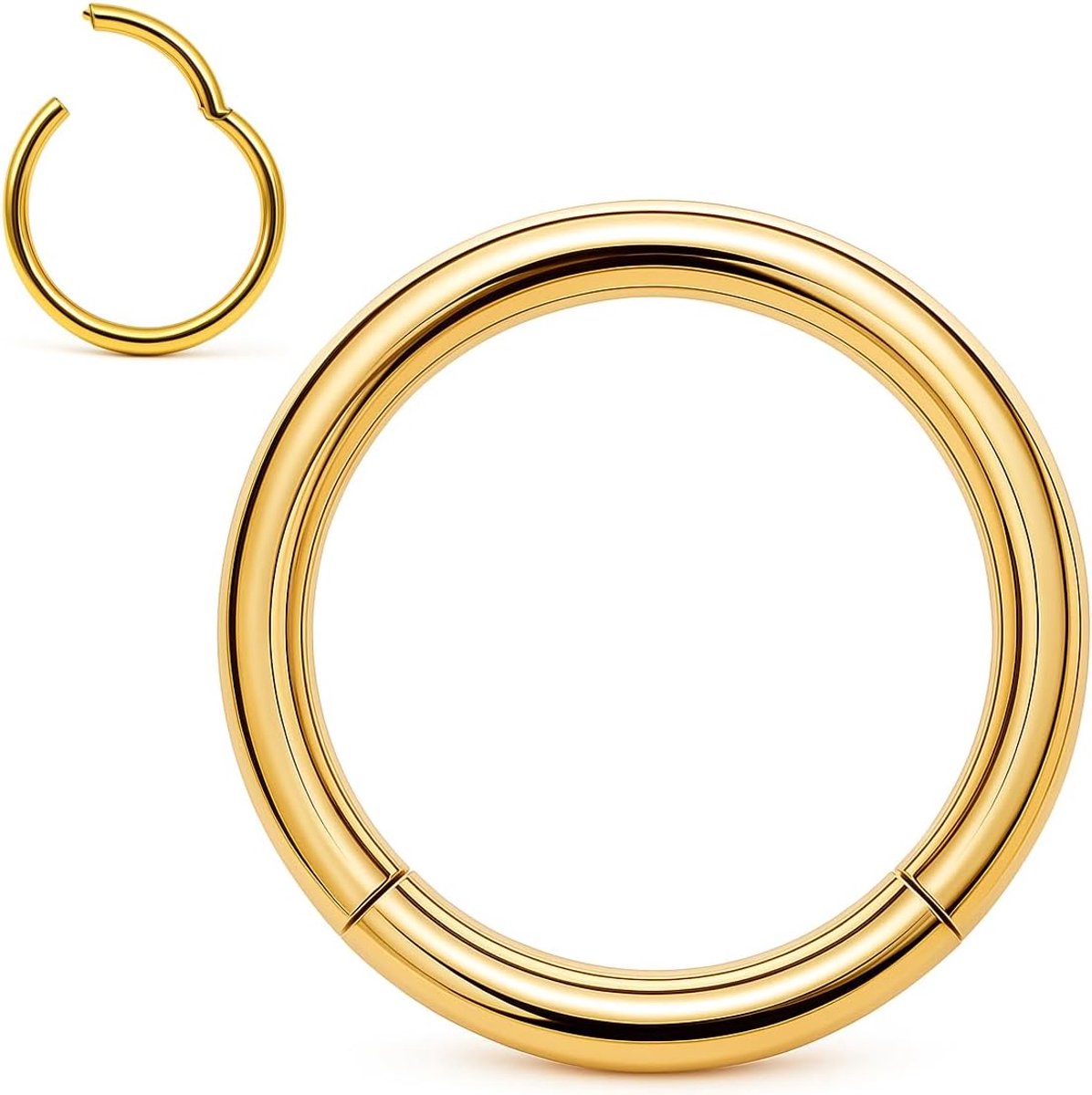 Clicker Titanium G23 septum neusring segmentring piercing ring scharnier neus oor borst intiem lip wenkbrauw chirurgisch staal 316L roestvrij staal titanium segment