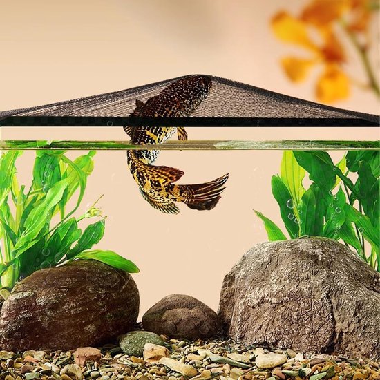 Magnetische Vis Tank Anti-Springnet Cover, 7,8-Inch DIY Mesh Scherm Visnet Aquarium Scherm Bovenste Deksel, Anti-Springnet Cover Voorkomt dat Vissen, Reptielen Uit Springen — afbeelding 4