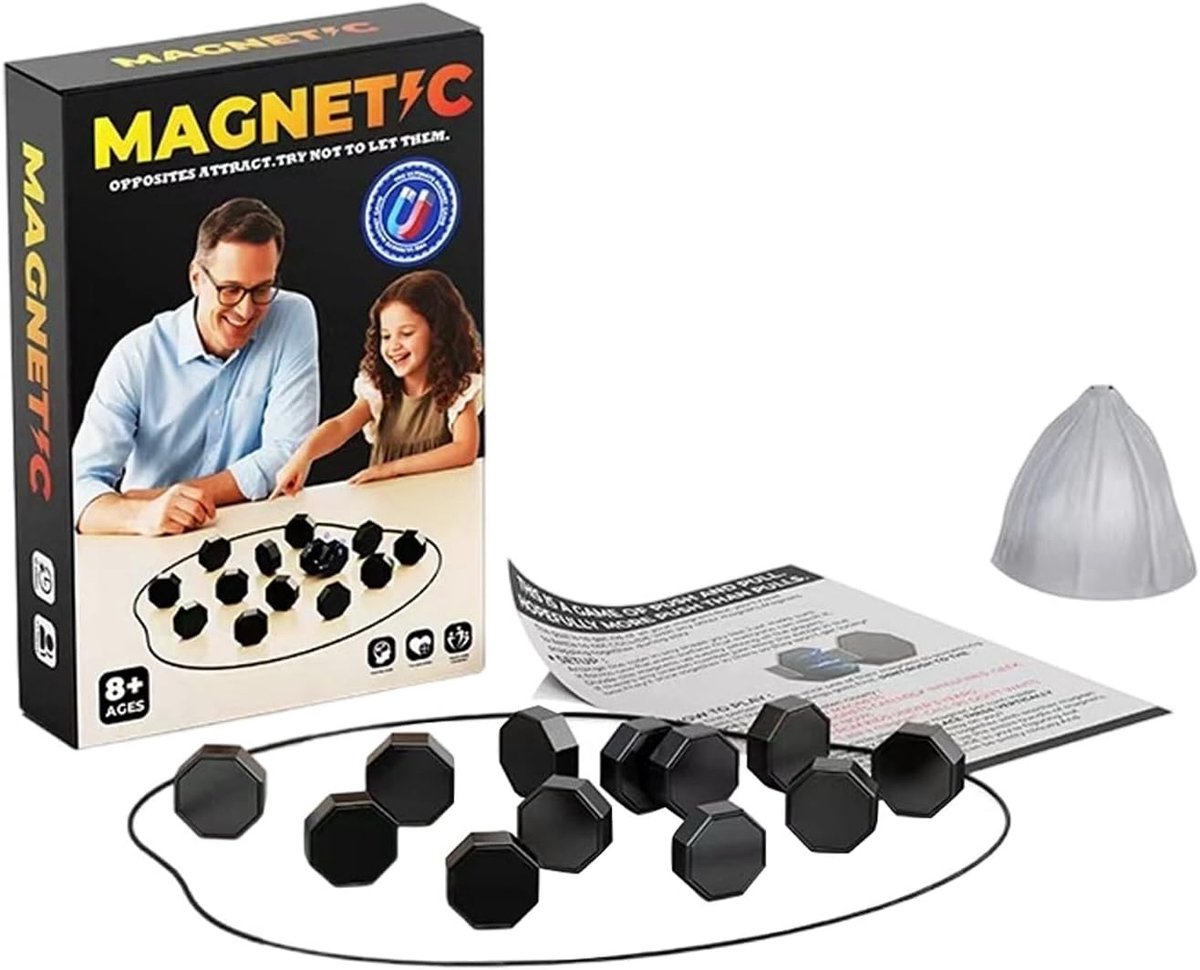 Magnetisch schaakspel draagbaar met magneet voor reizen en kamperen. Met 20 magnetische stenen als cadeau voor kinderen van 9 tot 14 jaar