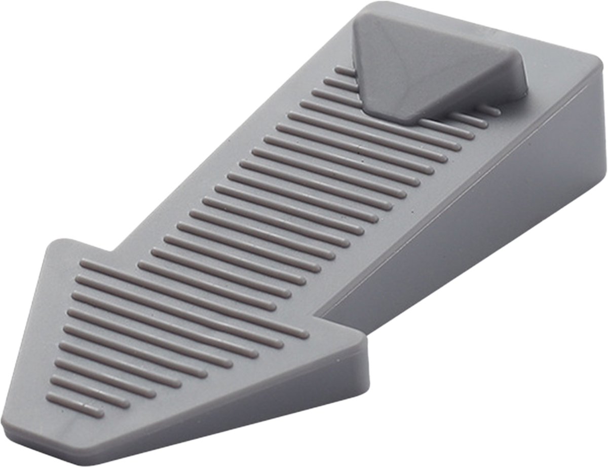 2 x rubberen vloerstoppers, antislip, in hoogte verstelbare deurstoppers, niet-giftig, geurloos, voor tegels, vloer – Grijs