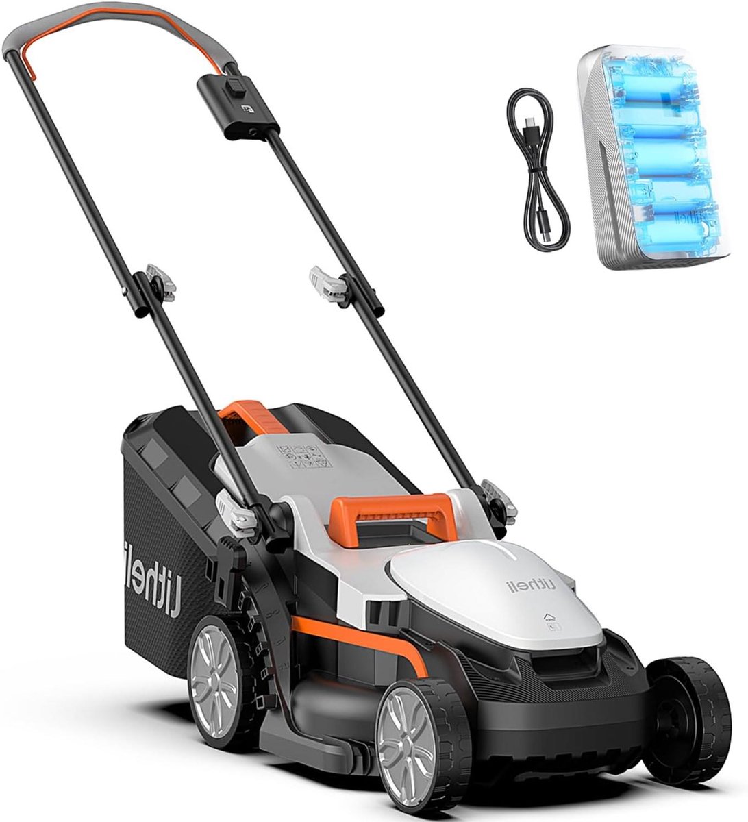 Accugrasmaaier - Professionele Grasmaaiers - Gazontrimmer - 3400 RPM/min - Maaihoogte van 25-65 mm - Maaibreedte 33cm - Krachtige Borstelloze Motor - Oplaadbare Li-Ion Accu - Ideaal voor Tuinen tot 300 m² - 30L - Veelkleurig