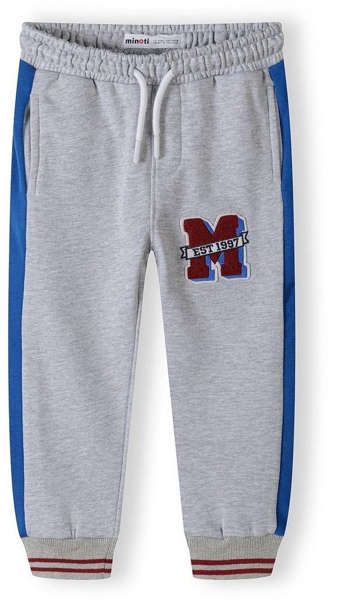 Minoti fleece joggingbroek jongens grijs - katoen