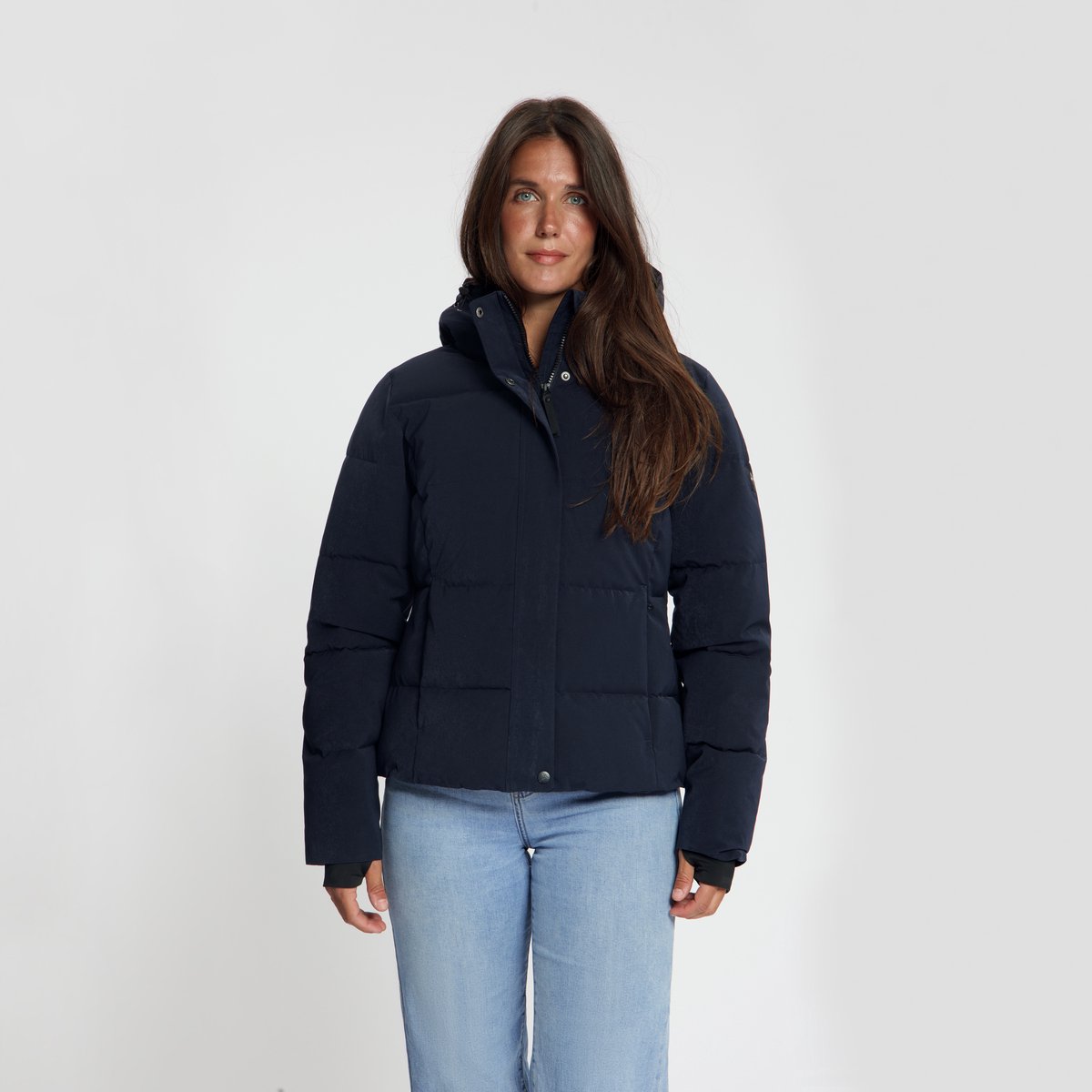Travelin' Agnes Dames - Puffer winterjas - Waterdicht - Navy