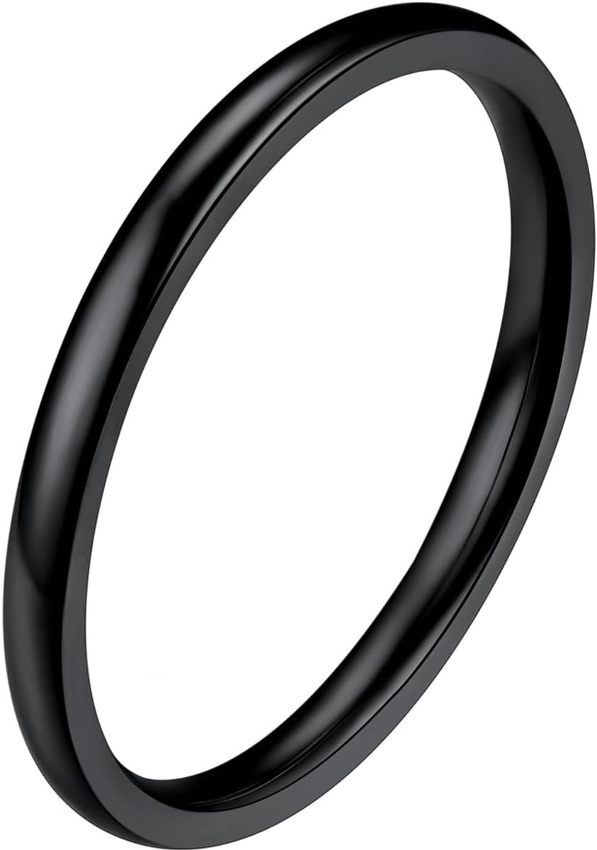 Ring in roestvrij staal/goud geplaatst voor mannen vrouwen, eenvoudige ring alliantie van 2mm/4mm/6mm/8mm - maat 47/49/52/54/57/59/62/64/67/69