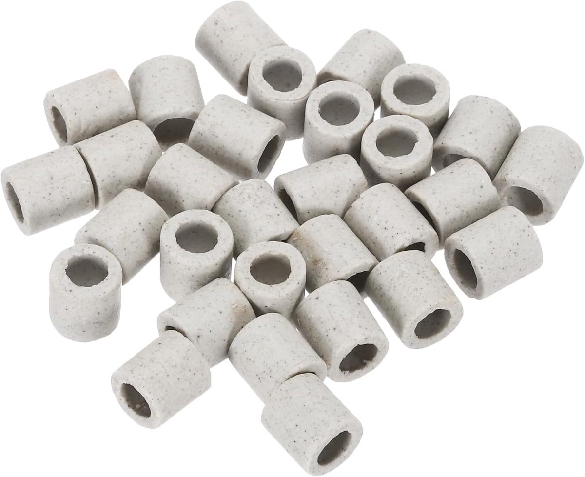 30 stuks keramische buisisolatie voor elektronische draadbundels warmteisolatie buis 6 x 9 x 10 mm