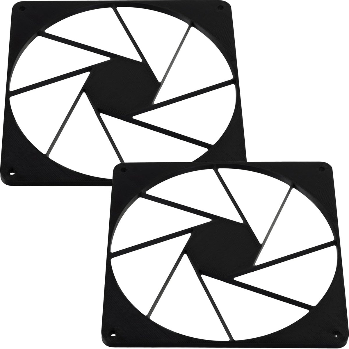 - Set van 2 Ventilatorroosters 140x140 mm | ABS Kunststof kleur zwart | Beschermrooster voor PC, Printer, Projector en Elektronica