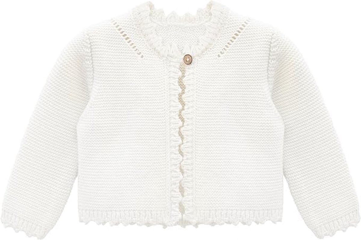 -Baby Cardigan/gebreide jas Selanik/pompon