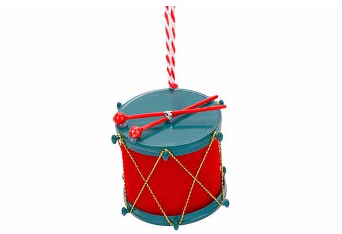 Hanger Drumm Rood Groen 6x6xh5cm Kunstst Of