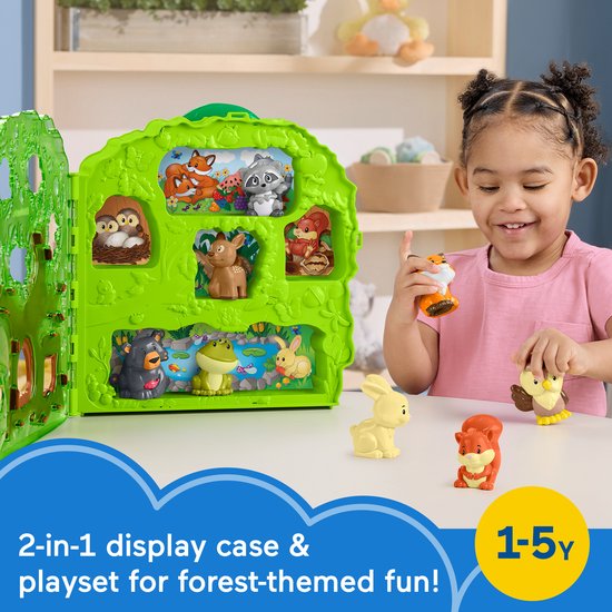 Fisher-Price Little People Bosvriendjes Draagkoffer Speelset met Figuren en 9 onderdelen van Fisher Price — afbeelding 3
