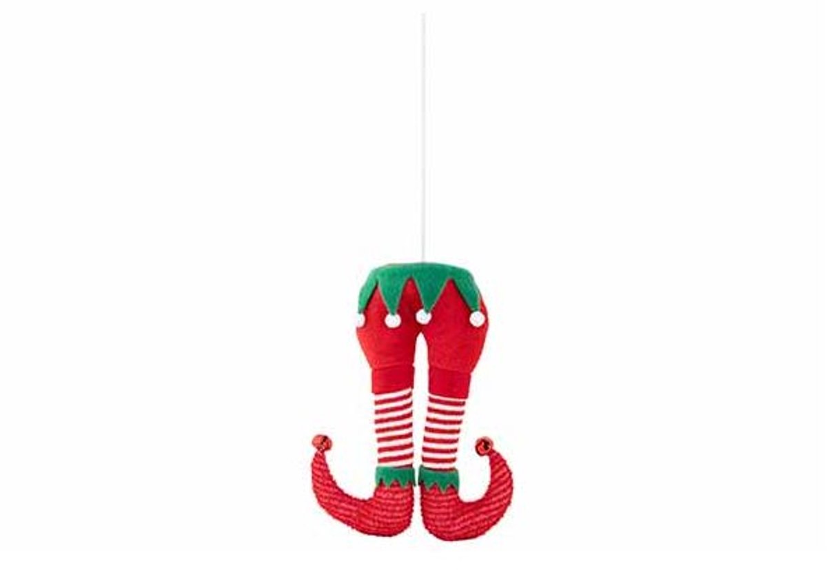 Bijsteker Elf Legs Rood Groen 19x9xh51cm Textiel