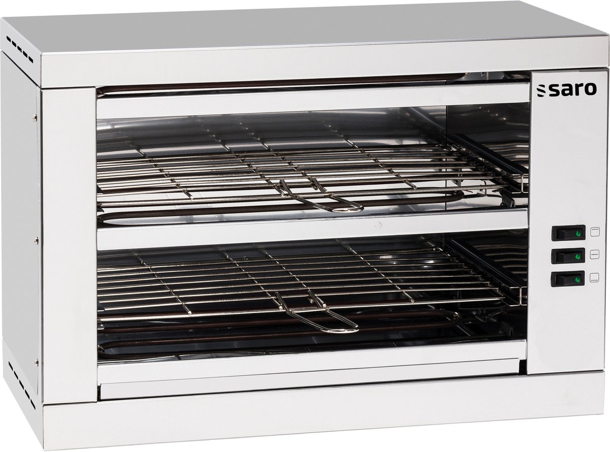 SARO Toaster DABUR Professioneel Voor 6 toasten RVS Boven- & onderwarmte 458-1020 Horeca toaster Bestel nu!