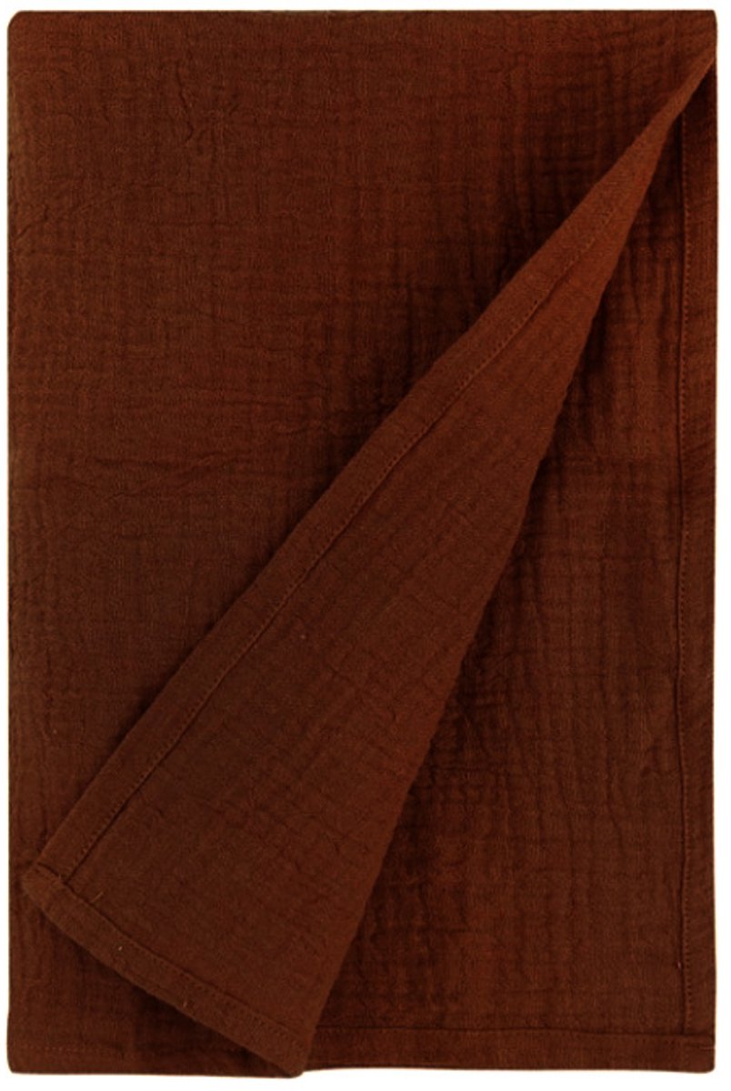 Babywikkeldeken, groot formaat 120*120 cm, ultrazacht en absorberend dubbellaags puur katoen, geschikt voor zowel jongens als meisjes, dunne deken/badhanddoek/wikkeldoek,Donkere koffie