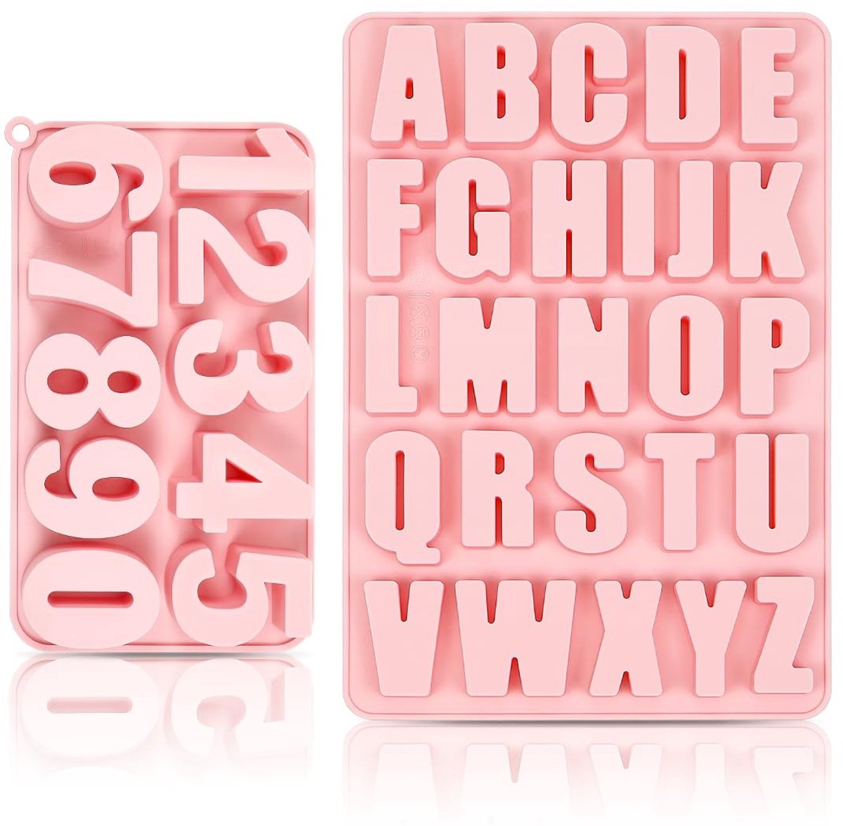 Dailygoods- Siliconen Vorm voor Letters en Cijfers - Gietvorm Alfabet - Bakvorm Chocolade - Bakvorm Epoxyhars - Flexibele Vorm - Antikleef Eigenschap