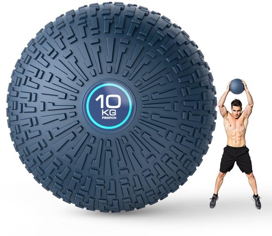 Dailygoods- Medicijnbal 10kg - Slam Ball 23cm - Vloervriendelijk - Fitnessbal - Krachttraining - Thuis Fitnessruimte