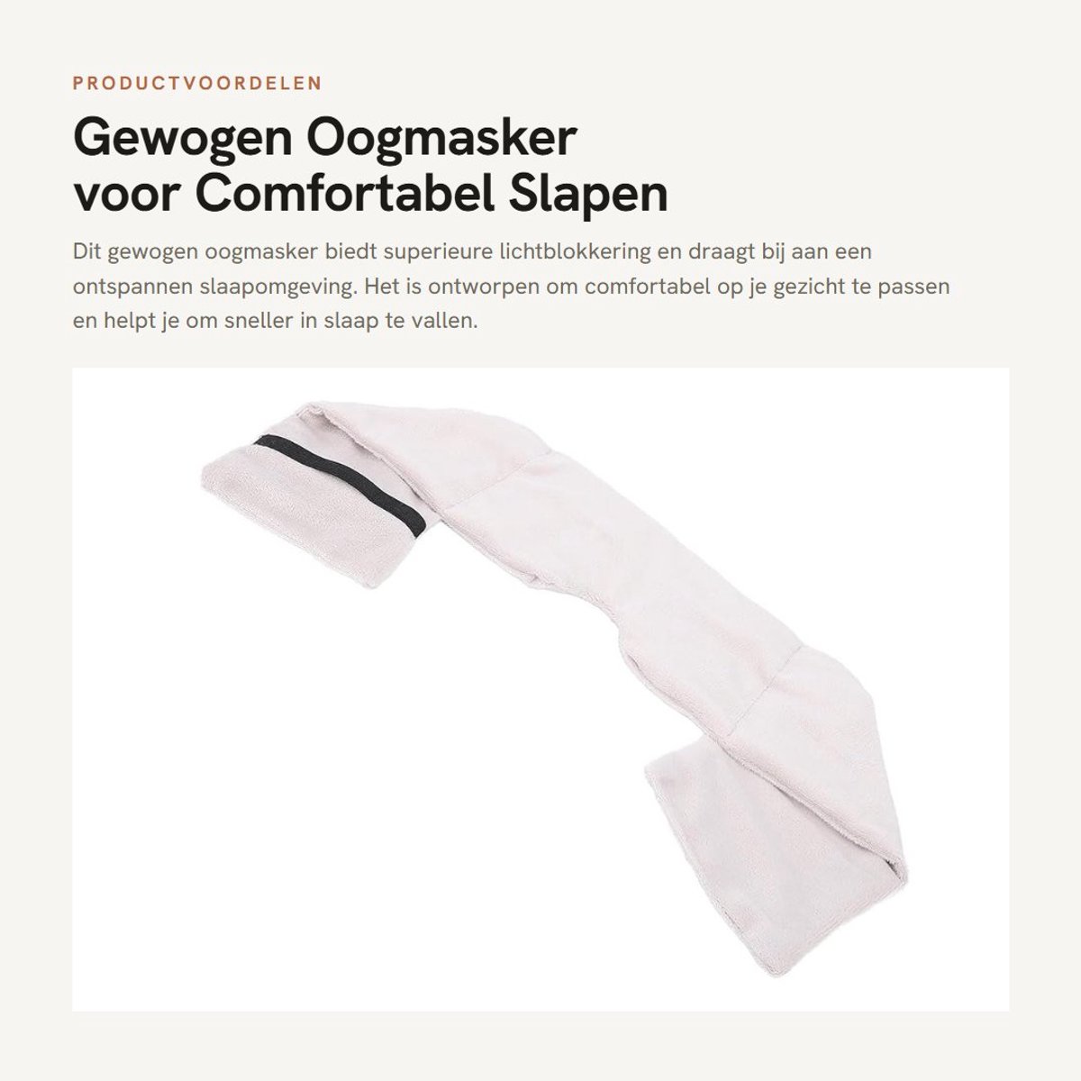 Dailygoods- Gewogen Ooghoes Superieure Lichtblokkering - Slaapmasker Kinderen - Slaapmasker Vrouwen - Slaapmasker Vliegtuig - Comfortabele Elastische Band - Ideaal voor Reizen
