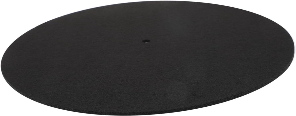Platenmat Vilt - Draaitafel Pad - Vinyl Luisteren - Antistatisch - 26 cm Diameter - Zwart