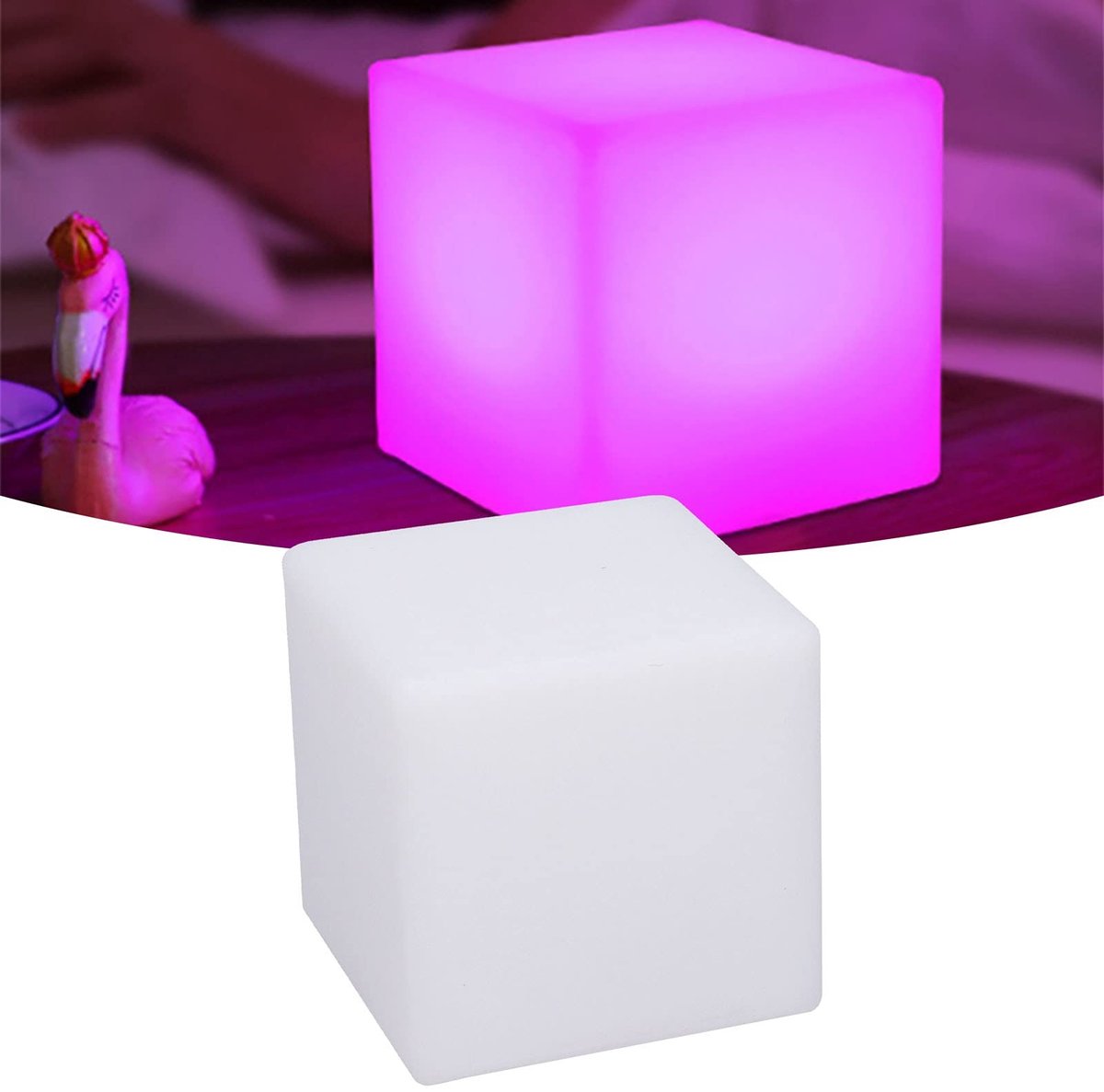 Dailygoods - LED Tesseract kubuslamp - afstandsbediening - Duurzaam en stijlvol - 16 kleuren - Perfect voor thuis en uitgaansgelegenheden - Kleur...