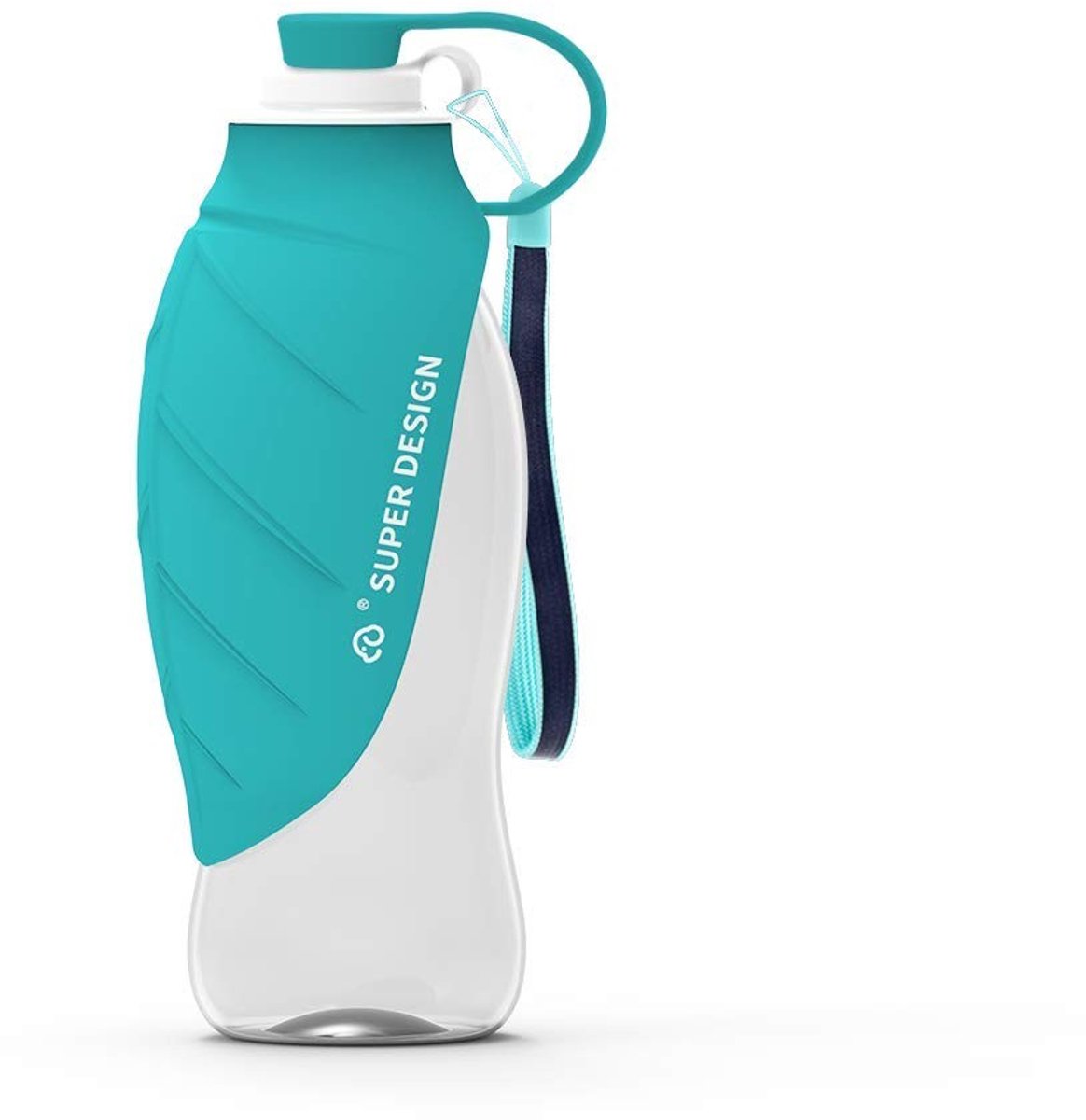 Dailygoods- Hondendrinkfles 580 ml - Opvouwbaar - Draagbaar - Deksel als drinkbak - Siliconen - Voor grote honden - Hondendrinkbak
