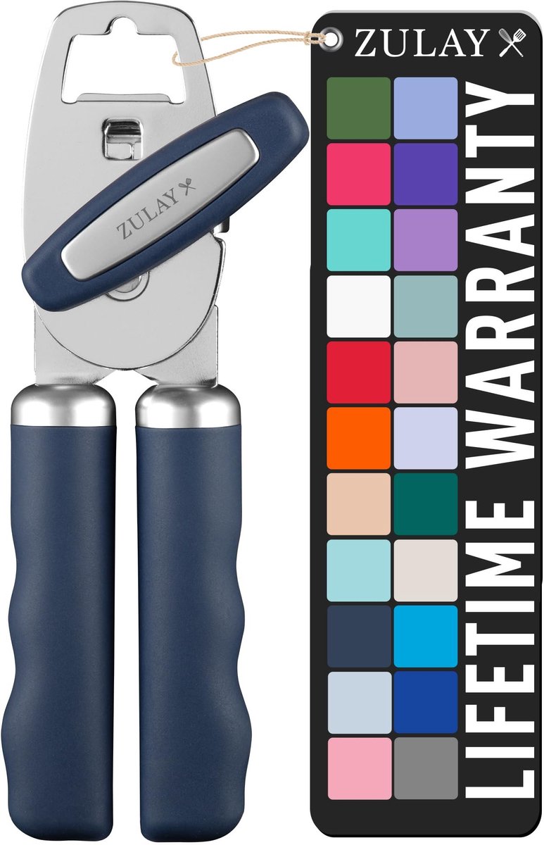 Dailygoods- Blikopener Handmatig - Roestvrijstalen Messen - Flesopener - Antislip Handgrepen - Duurzaam - Efficiënt Gebruik - Blikkenopener