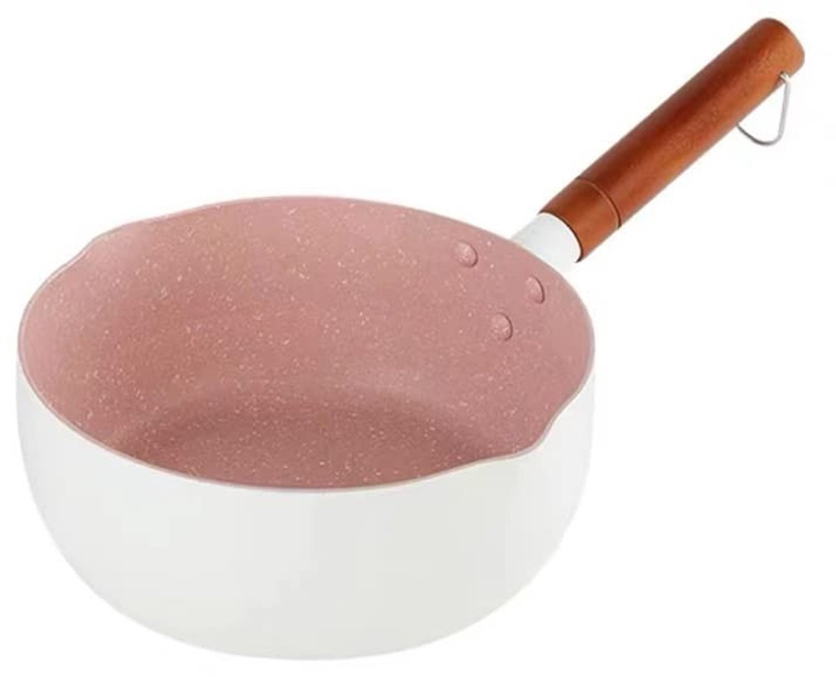 Dailygoods- Melksauspan 18 cm - Japanse Steelpan - Antiaanbaklaag - Schenktuit - Geschikt voor Inductie - Duurzaam Materiaal