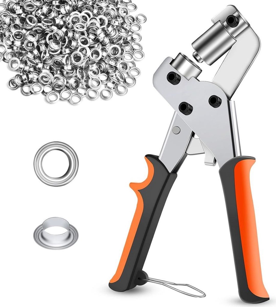 LISM-Oogjestang, 300-delige set, oogjestang met magneten, geschikt voor dekzeilen en tenten, oogjestang voor leer en karton.