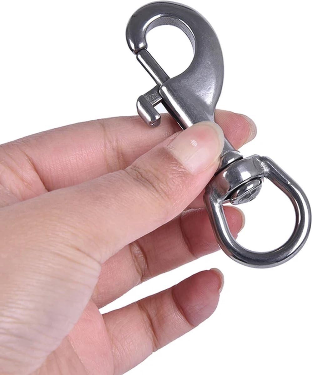 Dailygoods- Musketonhaak 10 Stuks - Vernikkeld - 8,2 x 2 cm - Sleutelhanger - Duurzaam - Zilver - Hoogwaardig Zamac