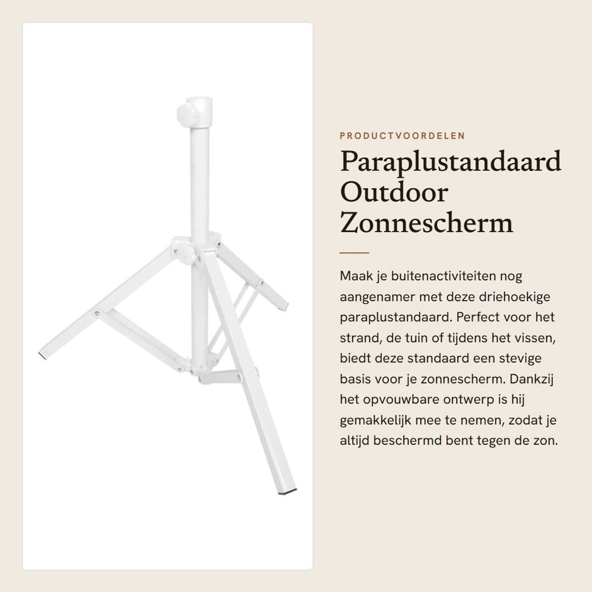 Solidchoice- Paraplustandaard Driehoekig - Opvouwbaar Ontwerp - Ijzeren Constructie - Duur