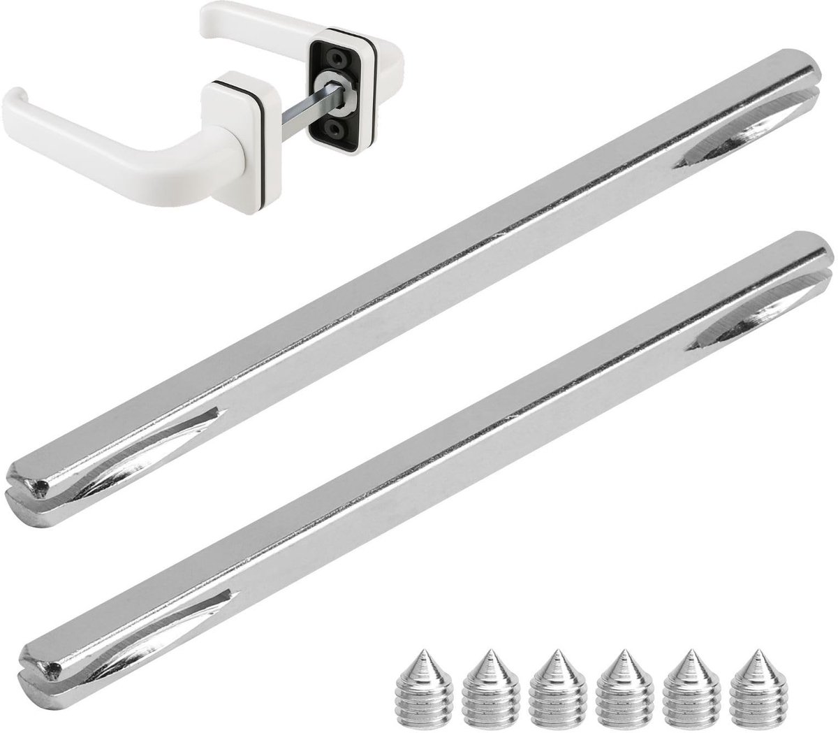 Solidchoice- Deurklink Stift 8 mm x 150 mm - Krukstift - Deurbeslag - Spindelstang - Klinkgarnituren - Hoogwaardige corrosiebestendigheid - Deurstift