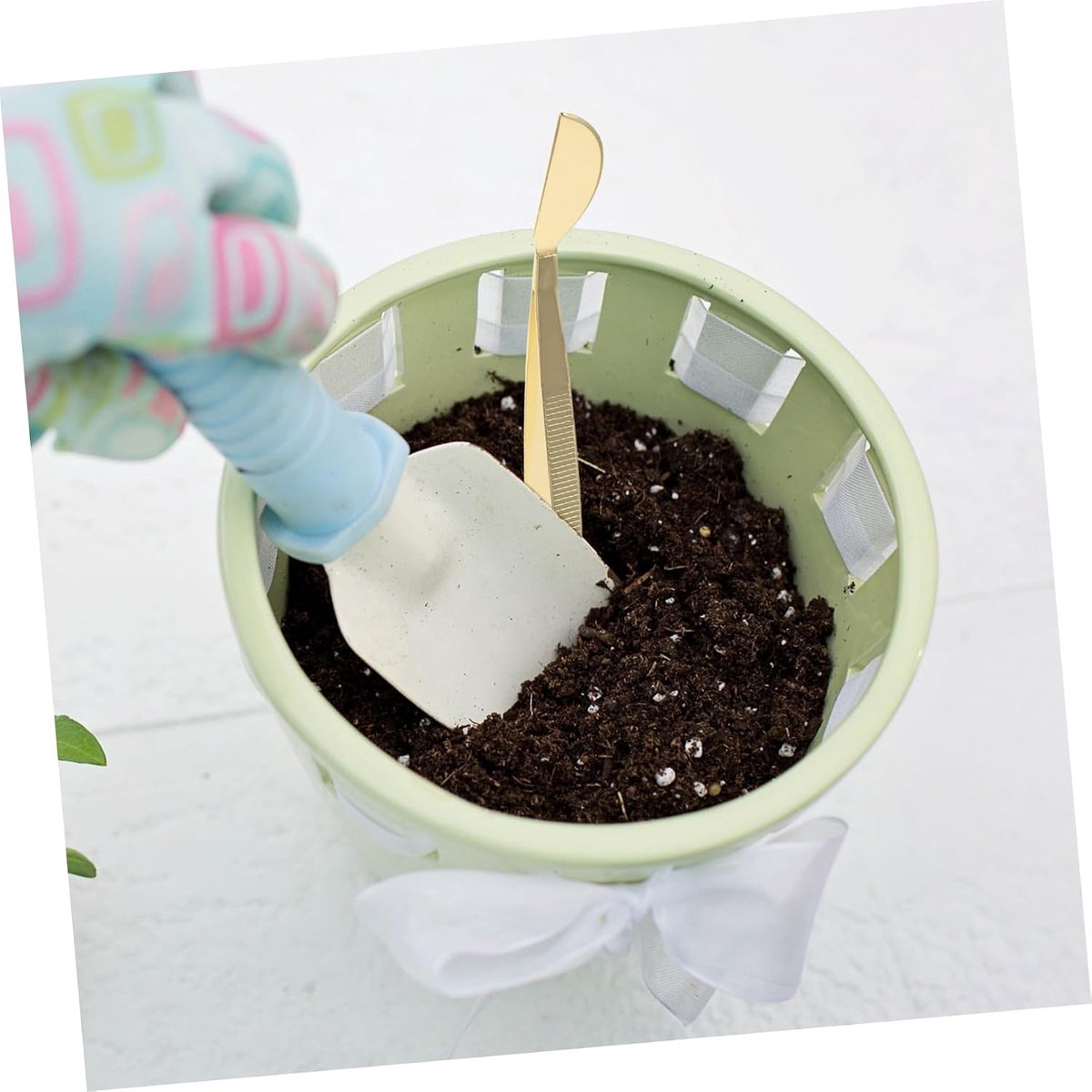 Precisie Pincet - Bonsai Gereedschap - Planten Verzorgen - Met Schraper - 21 cm - Goud