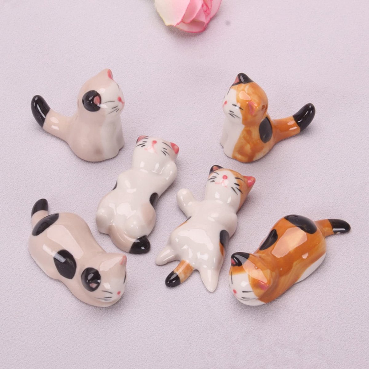 Dailygoods- Eetstokje Houder Schattige Kat - Bestekhouder - Keukengerei - Bestekbak - Duurzaam Porselein - Schokbestendig Design