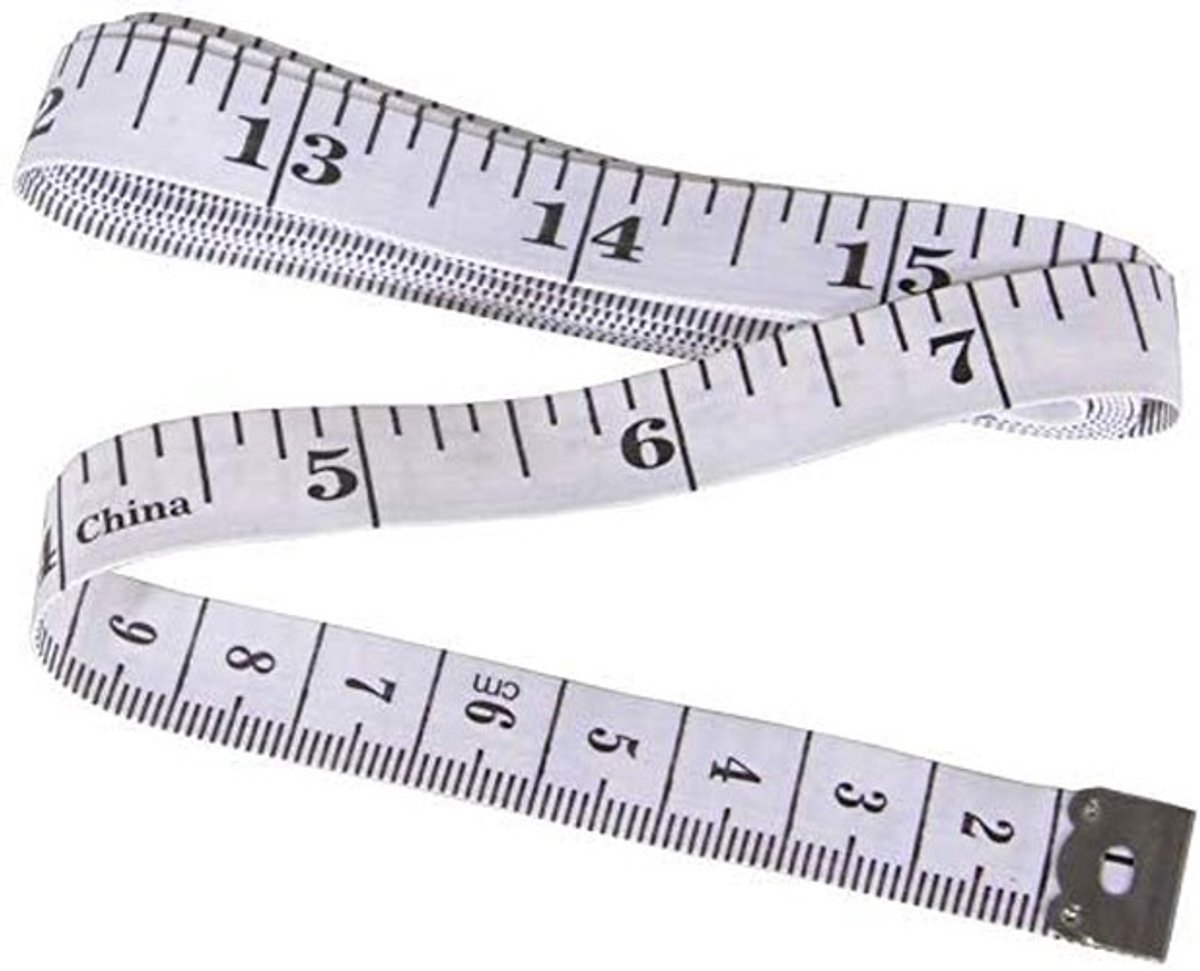 Dailygoods- Meetlint 150 cm - Dubbelzijdig - Zacht - Naaien - Lichaamsafmetingen - Flexibel vinylmateriaal - Meetlintje