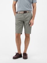 LERROS Comfortabele chino-bermuda met riem en minimal-print , Maat: 32 , Kleur: TINTED GREY , 98% katoen, 2% elastaan