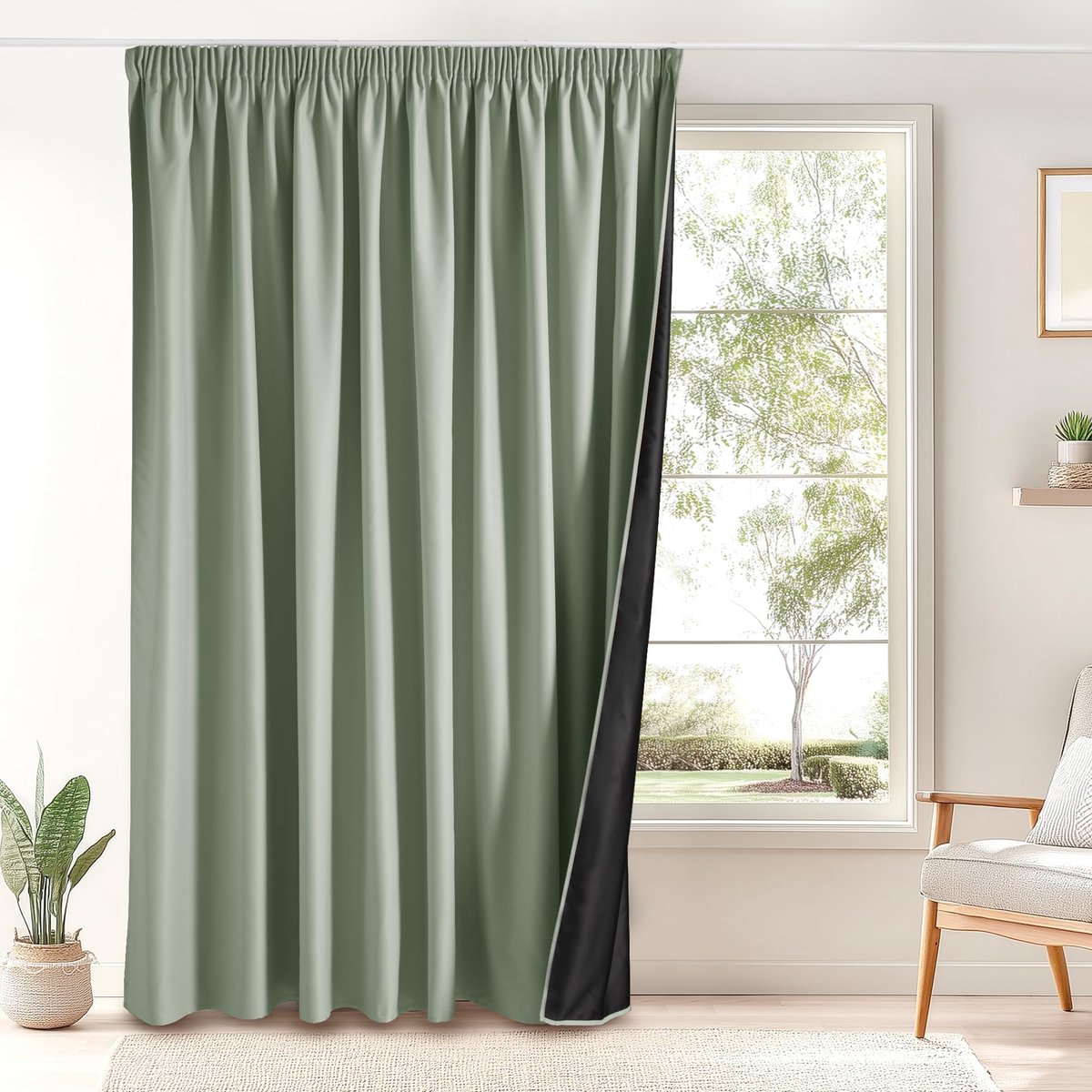 Dailygoods- Verduisteringsgordijnen 300B x 245H cm - Warmte-isolerend - Modern Design - 1 Paneel - 100% Polyester - Veiligheidswaarschuwing - Gordijnen