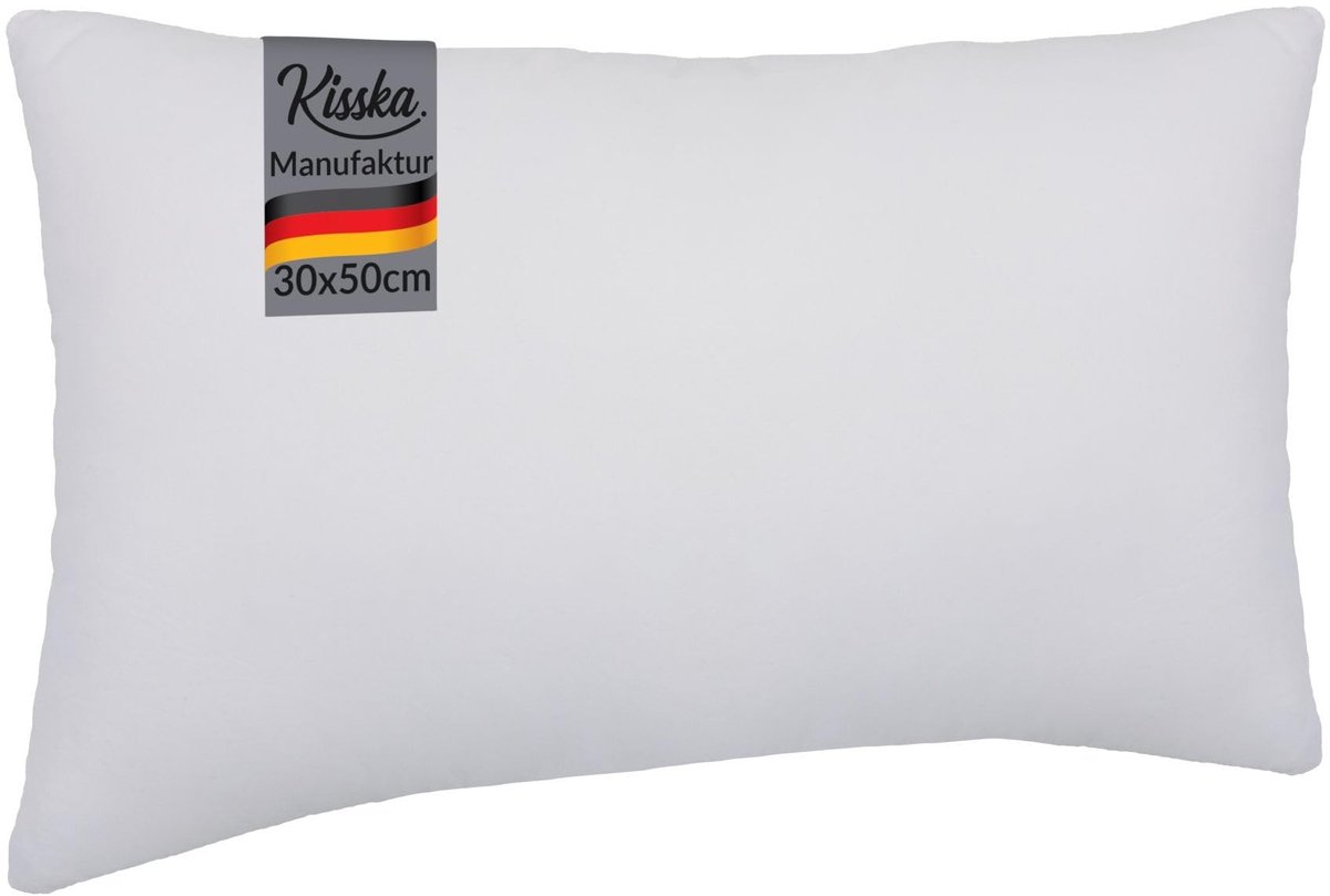 Dailygoods- Kussenvulling 30x50 cm - Polyester - Wasbaar - Binnenkussen - Ritssluiting - Onderhoudsvriendelijk - Geschikt voor stofallergie