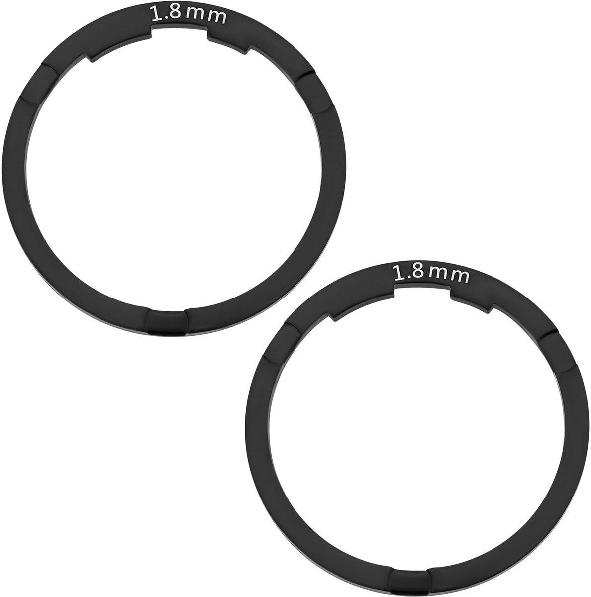 Dailygoods- Cassette Spacer 1,8 mm - 2 Stuks - Compatibel met SHIMANO 8/9/10/11 Snelheid - Vliegwiel Pakking - Afmetingen 40,5 x 34,7 mm - Zwart - Fietspakking