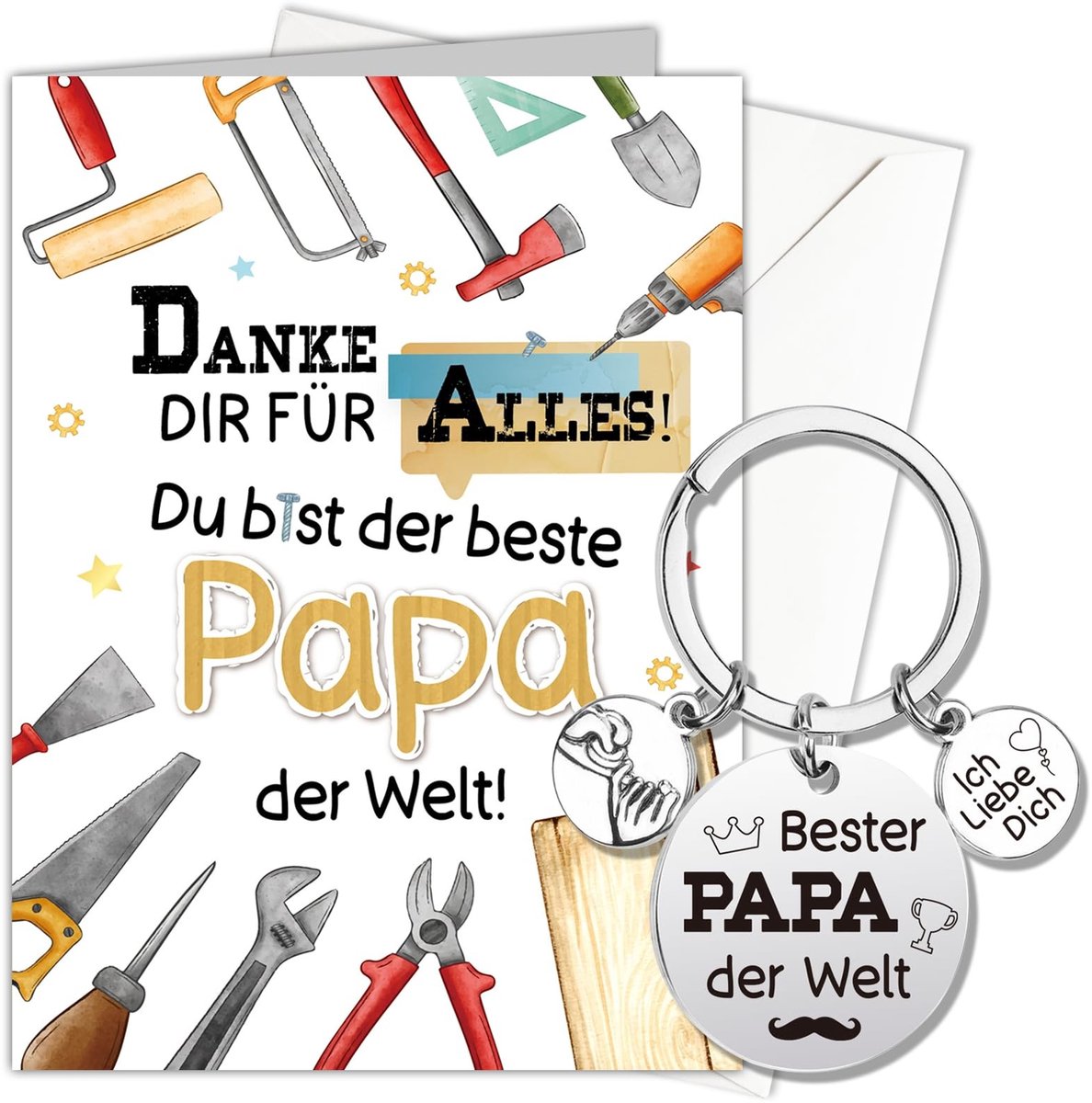 Dailygoods- Vaderdagkaart voor papa - Vaderfeestkaart - Cadeau voor Vaderdag - Kaart voor papa - Unieke kaart - Persoonlijke boodschap - Kaart Voor Vader