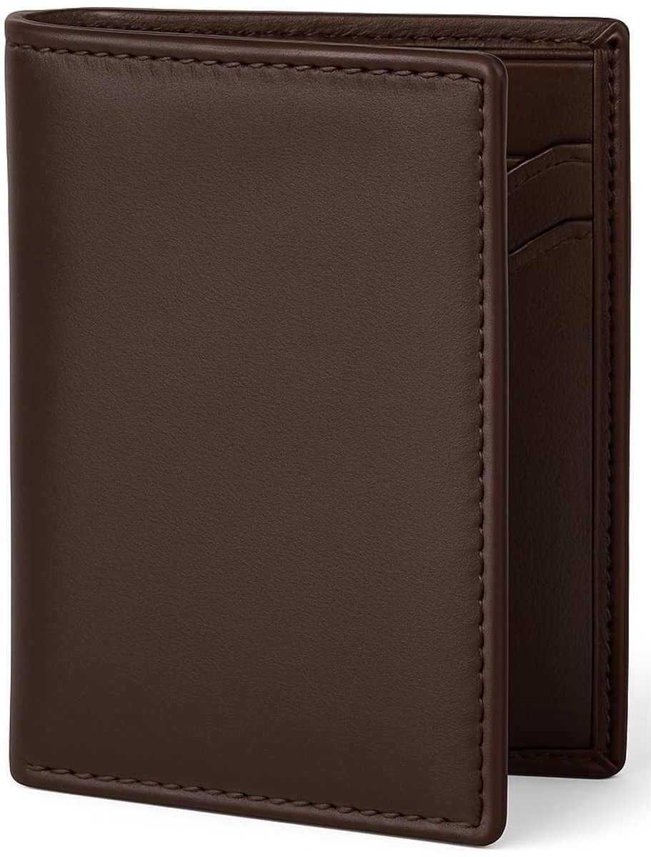 Dailygoods- Portemonnee Heren - Leren Kaarthouder met RFID-bescherming - Kleine Portemonnee - Compact Design - Minimalistisch - Elegant en Functioneel